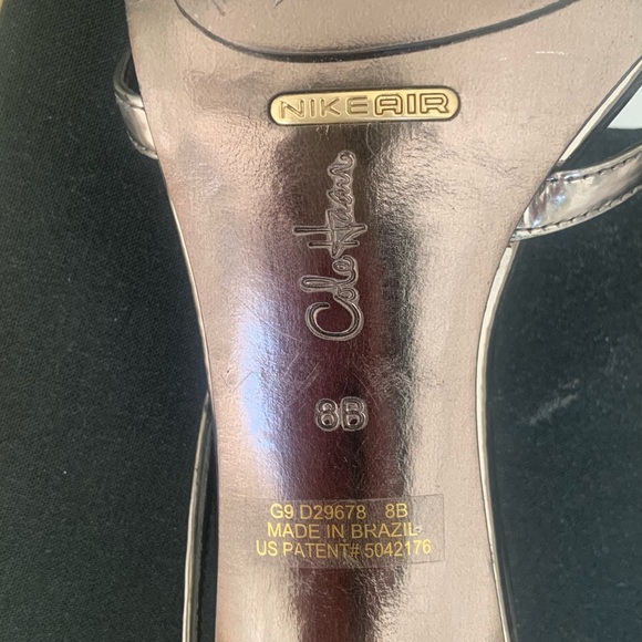 Cole Haan strappy silver heels - Picture 4 of 4